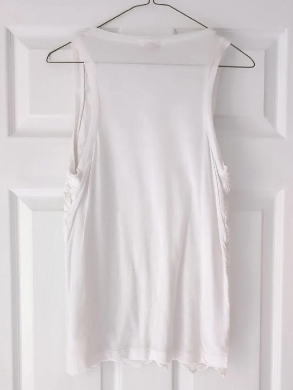 J. Crew White Floral Lace Tank Top